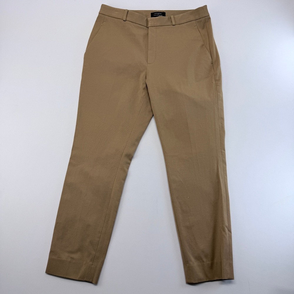 Banana Republic Sloan Slim High-Rise Ankle Pants Tan Khaki Size 12 Stretch